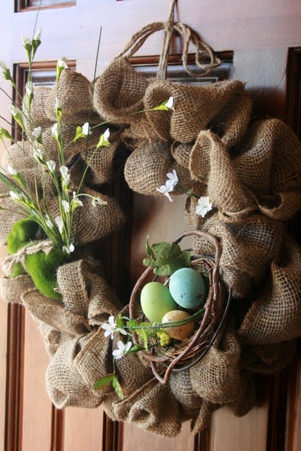 the easiest burlap wreath you will ever make