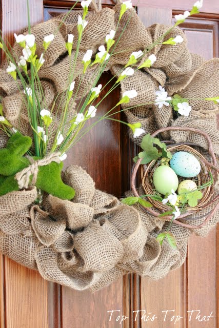 the easiest burlap wreath you will ever make