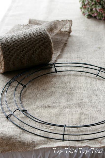 the easiest burlap wreath you will ever make