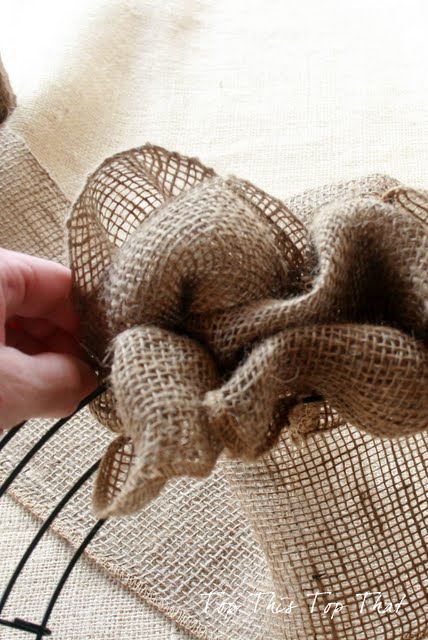 the easiest burlap wreath you will ever make