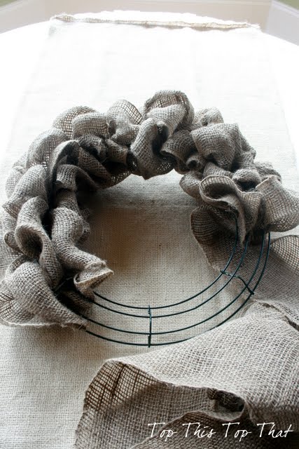 the easiest burlap wreath you will ever make