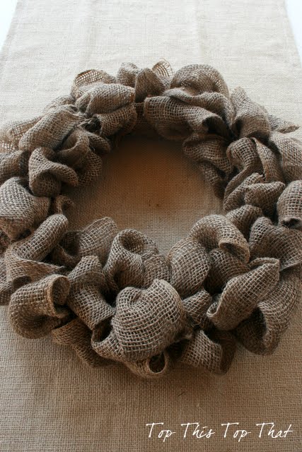 the easiest burlap wreath you will ever make