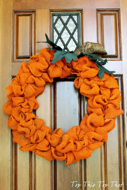 the easiest burlap wreath you will ever make