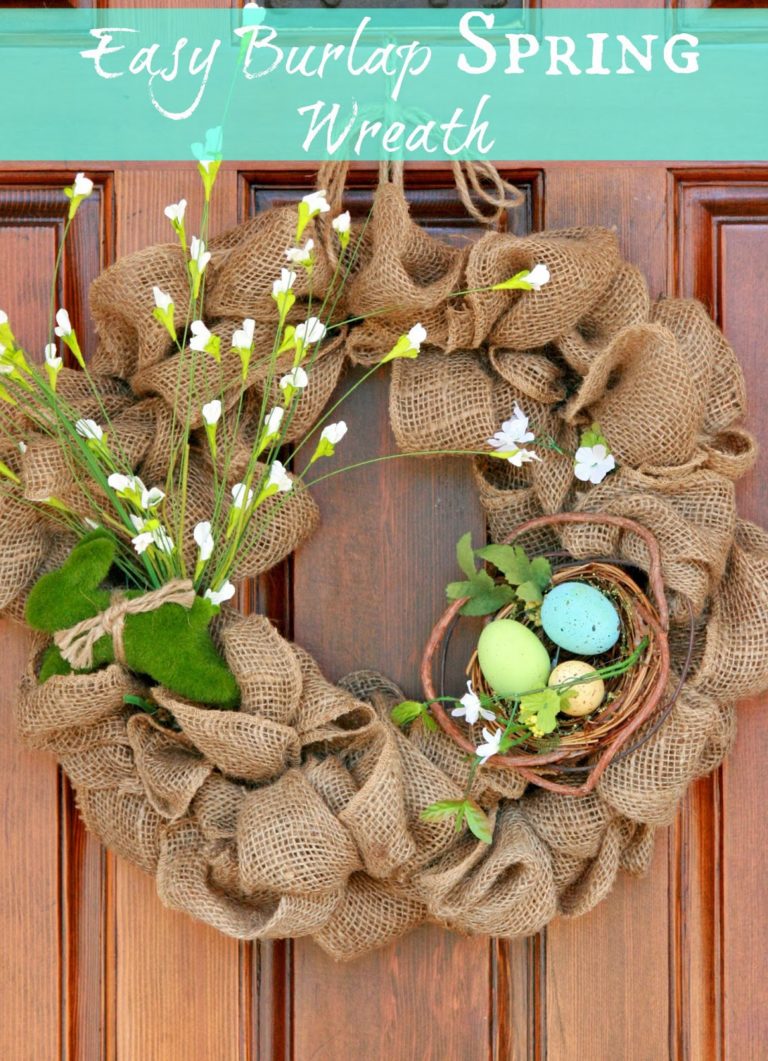 The Easiest Burlap Wreath You will ever make!
