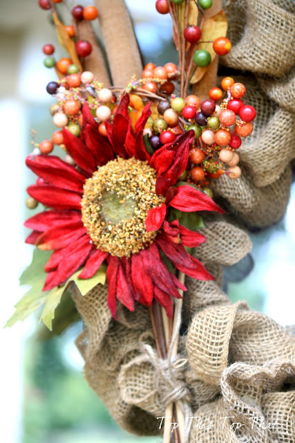 Simple DIY Burlap Wreath With Fall Flowers – Practically Functional