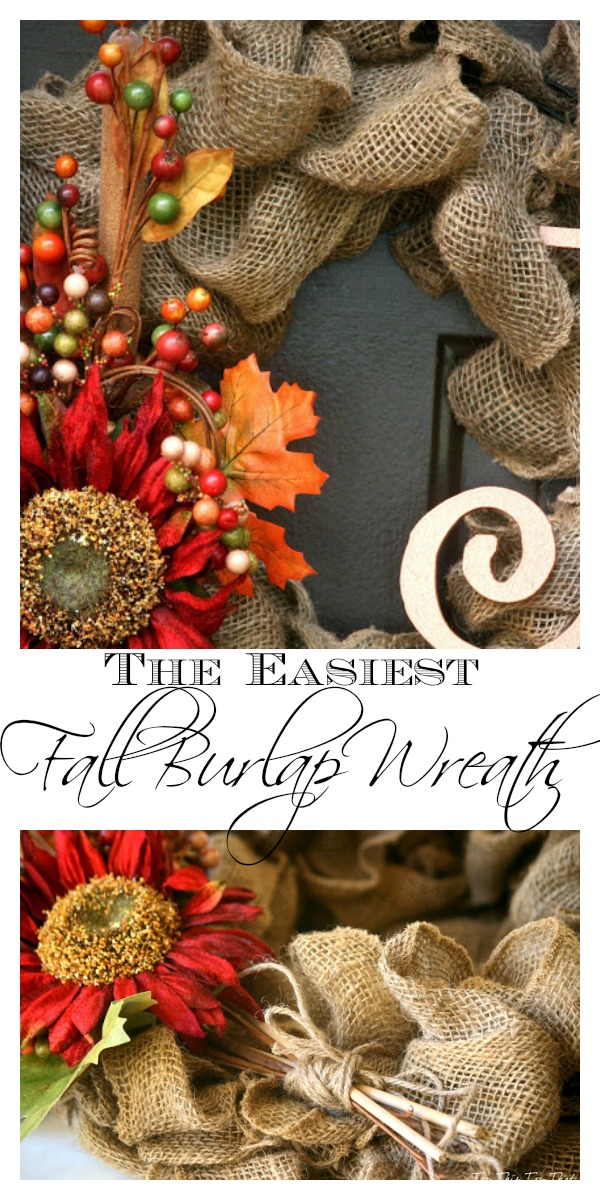 The Easiest Fall Burlap Wreath Tutorial