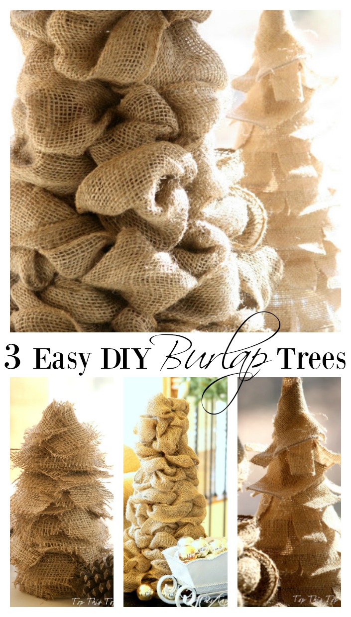 3 Easy DIY Burlap Trees