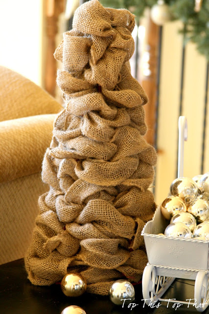 3 Easy DIY Burlap Trees