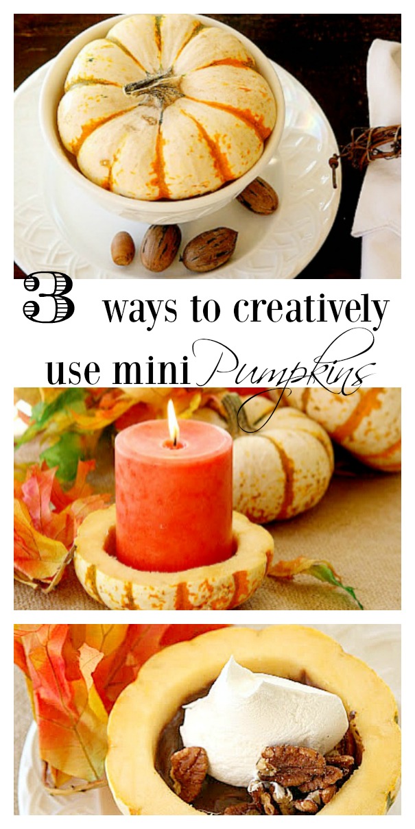 3 Ways to creatively use Mini Pumpkins this Fall