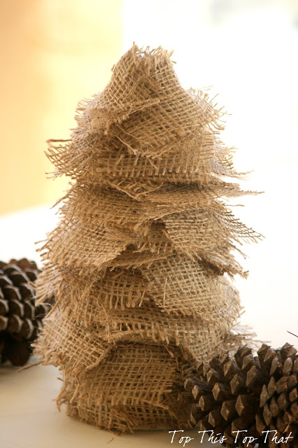 DIY Burlap Trees- Tree #1