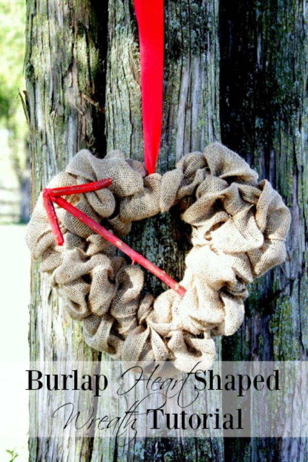 The Easiest Burlap Heart Tutorial