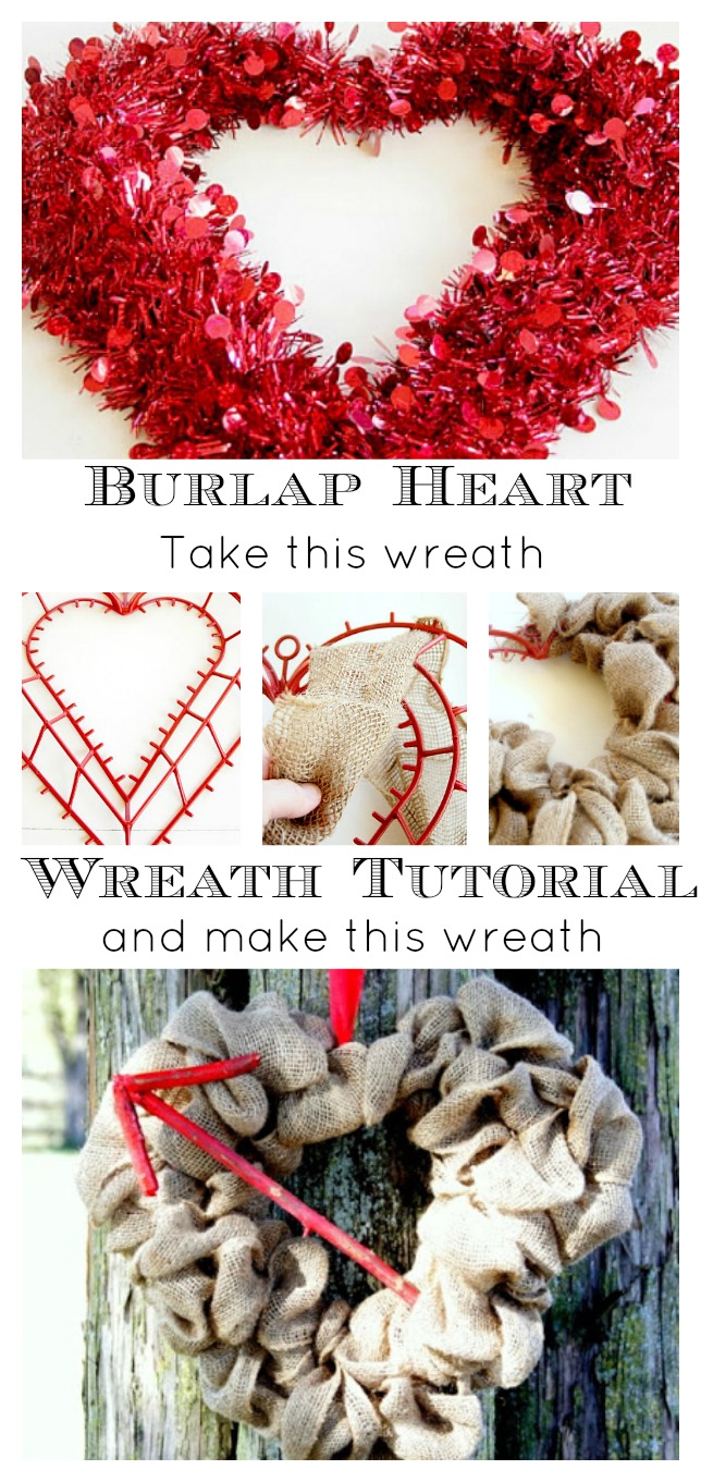 The Easiest Burlap Heart Tutorial