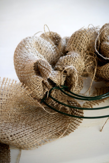 easy burlap candle rings