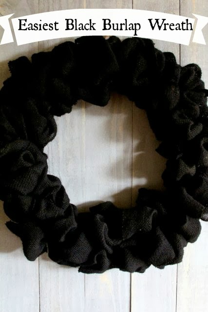 3 Looks ……. One Black Burlap Wreath