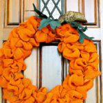 The Easiest Orange Burlap Pumpkin Wreath