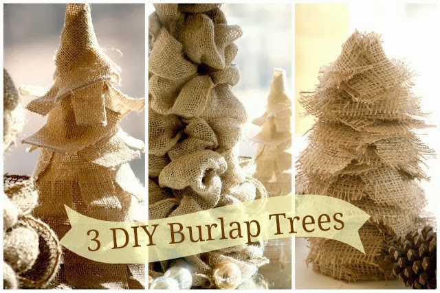 3 Easy DIY Burlap Trees that anyone can make