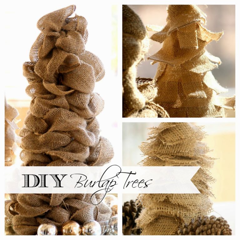 3 Easy DIY Burlap Trees that anyone can make
