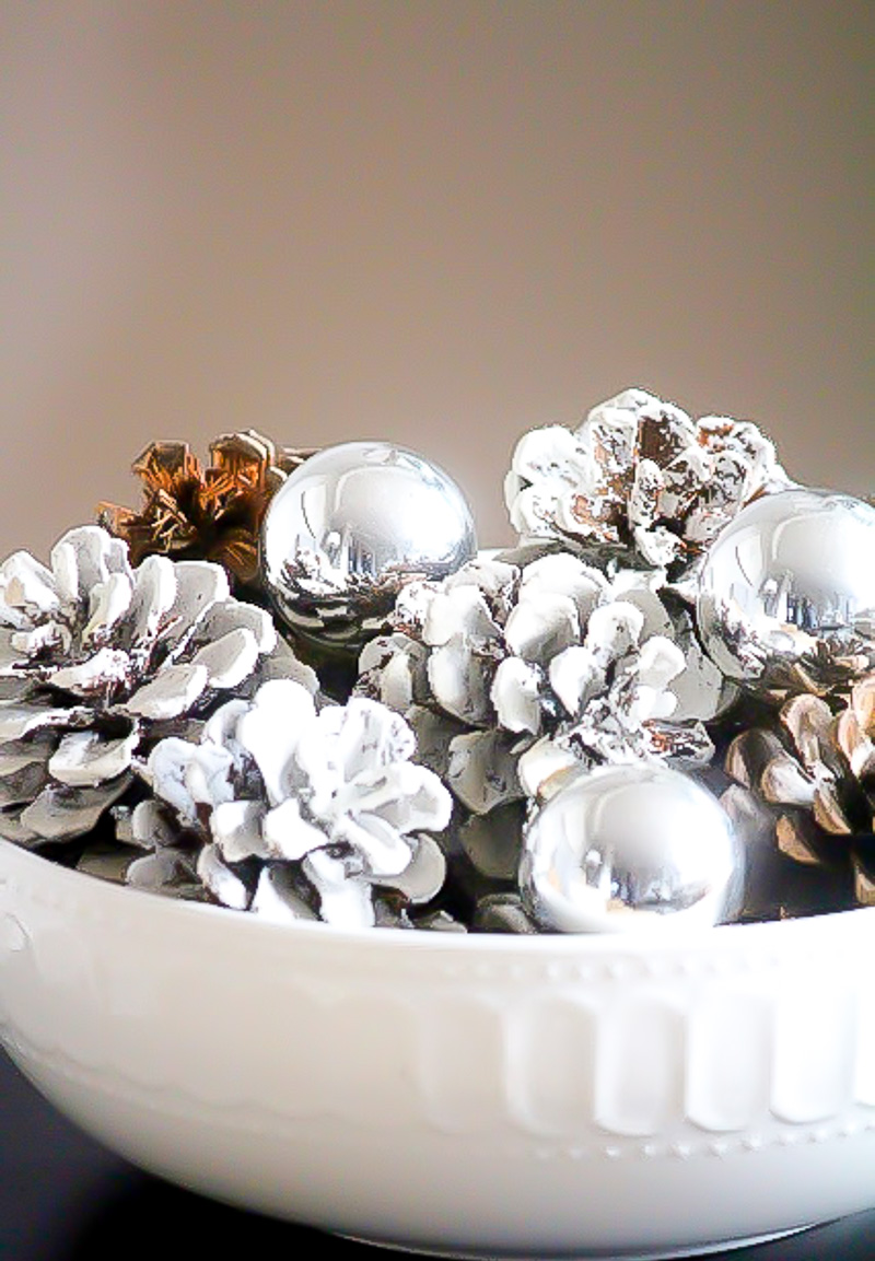 Create Perfectly Flocked Pinecones