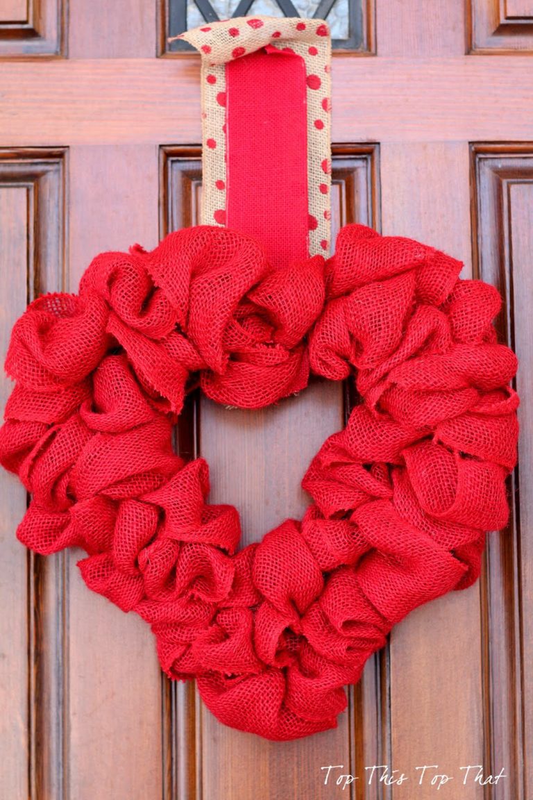 Heart Burlap Wreath Ideas and ……A Snow Storm