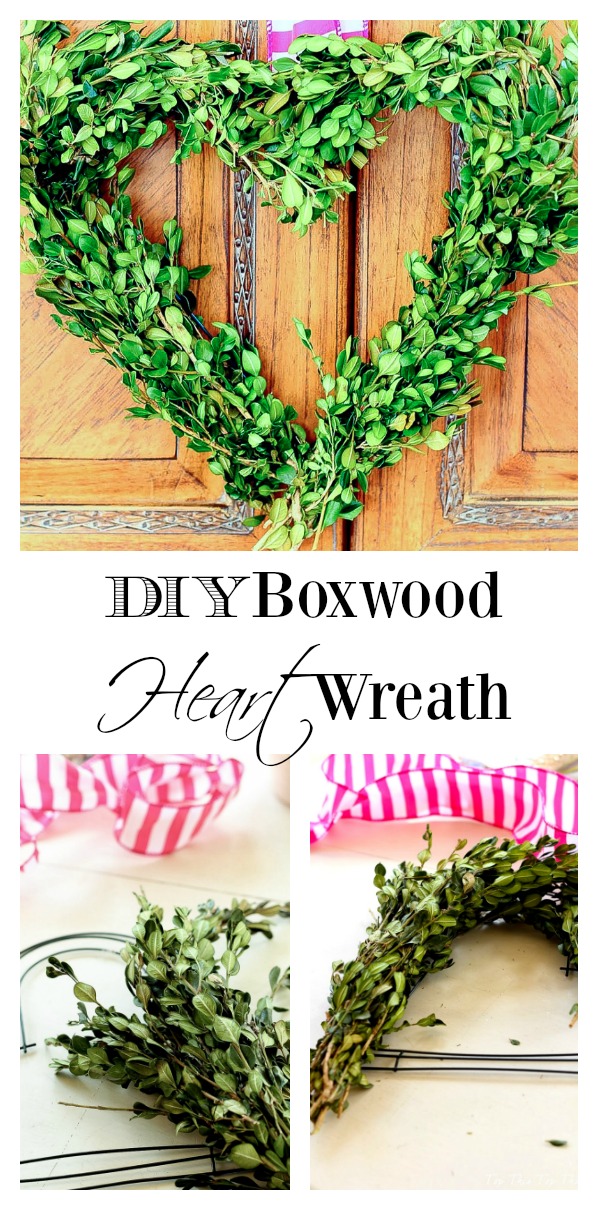 easy boxwood heart wreath