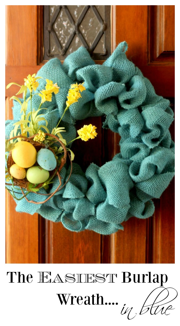 Spring burlap wreath