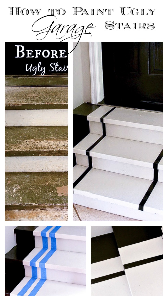 How to Snaze up the Garage Steps...Simple Steps For Painting Steps