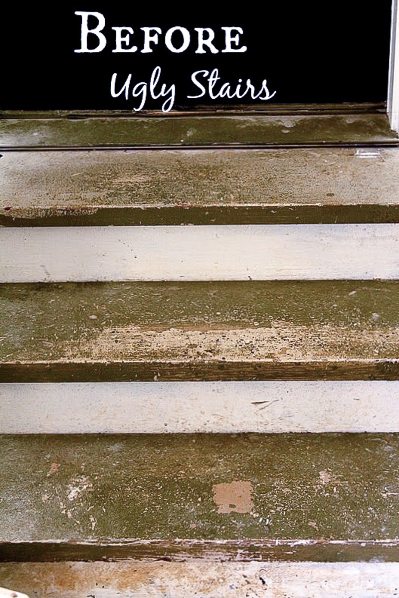 How to Snaze up the Garage Steps...Simple Steps For Painting Steps