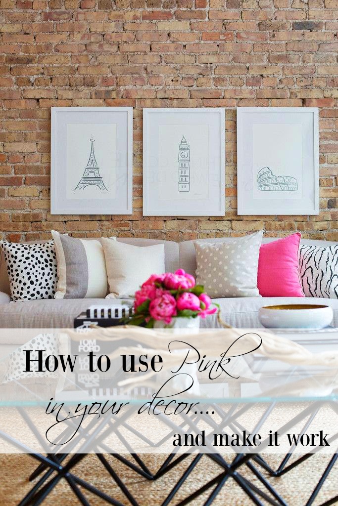 how to use pink in your decor