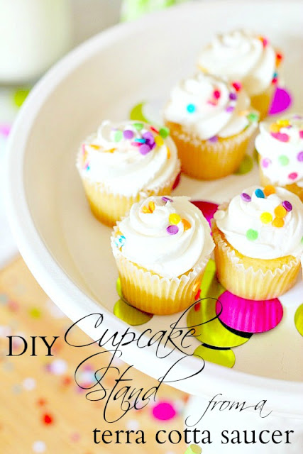 Turn a Terra Cotta Saucer into a Cupcake Stand