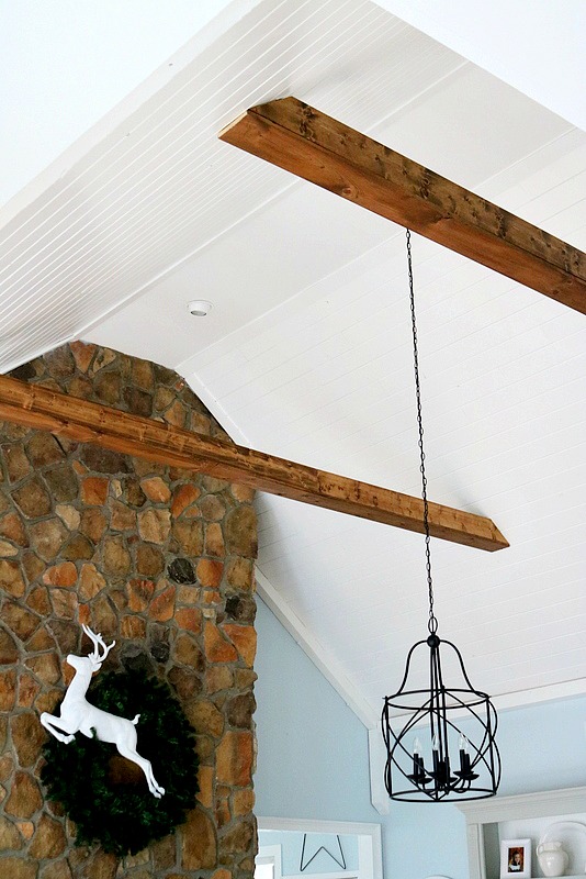 wood plank ceiling