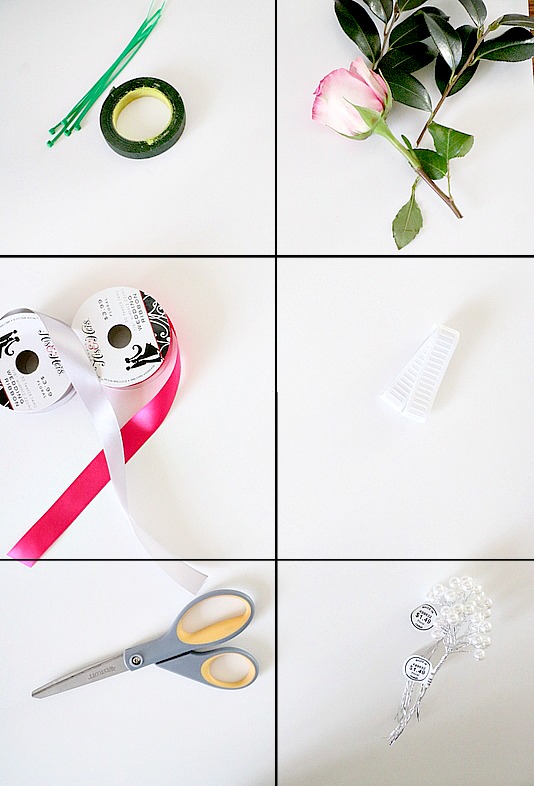 supply grid for diy wrist corsage