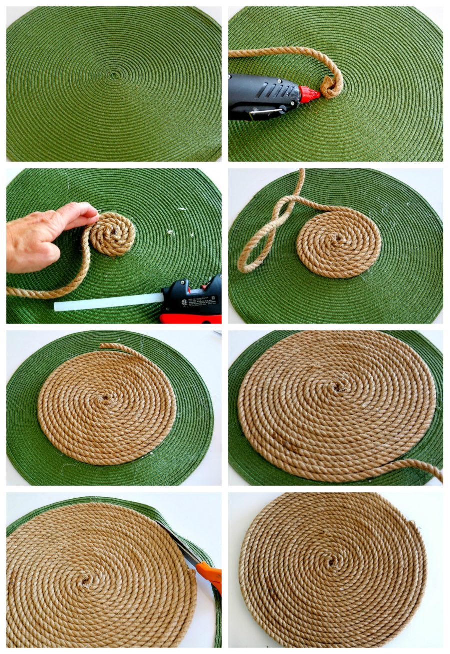 Easy Jute Placemats tutorial step by step