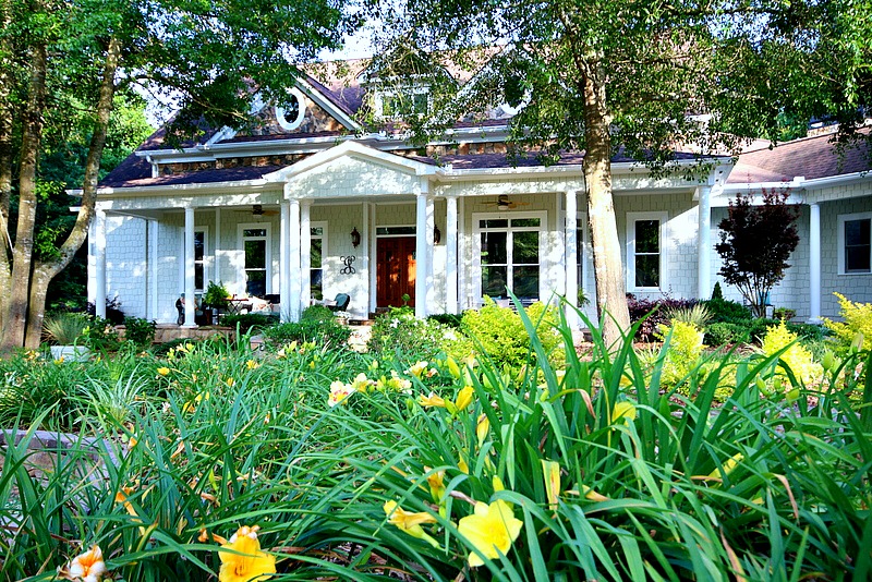 Summer Southern front porch at Duke Manor Farm