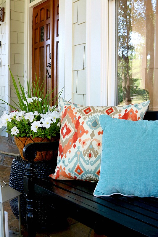 Summer Southern front porch at Duke Manor Farm