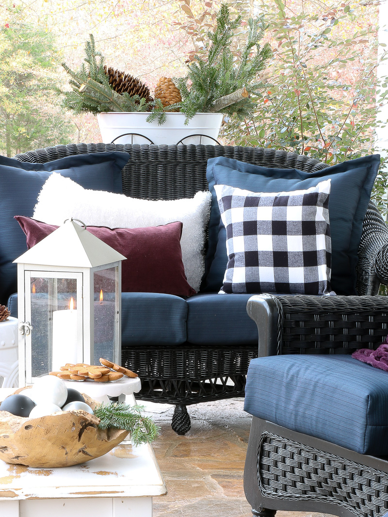 How to style a winter woodland look on your front porch