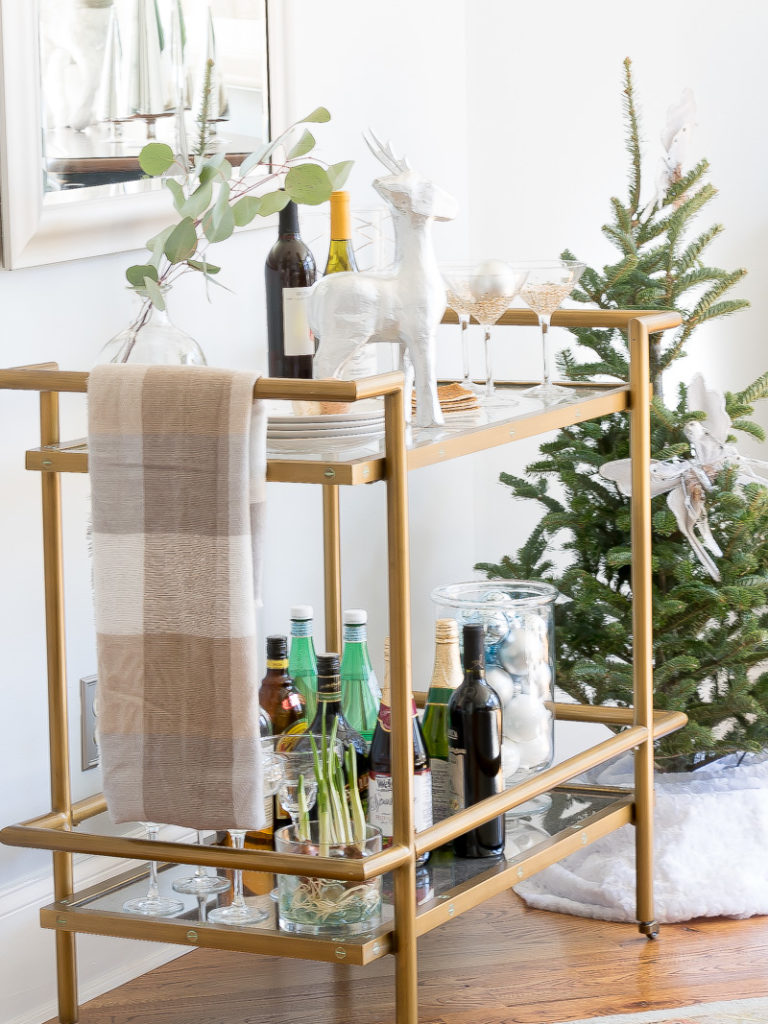 How to Style the Holiday Bar Cart