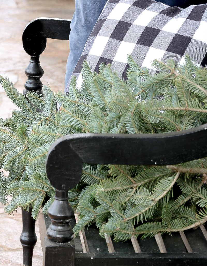 How to style a winter woodland look on your front porch