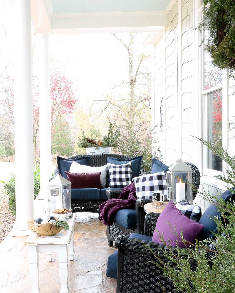 How to style a winter woodland look on your front porch