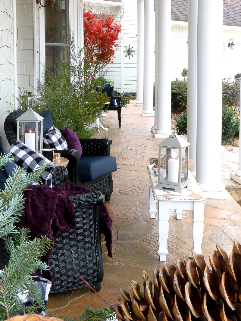 How to style a winter woodland look on your front porch