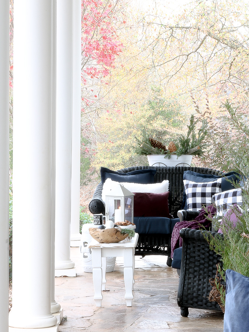 How to style a winter woodland look on your front porch