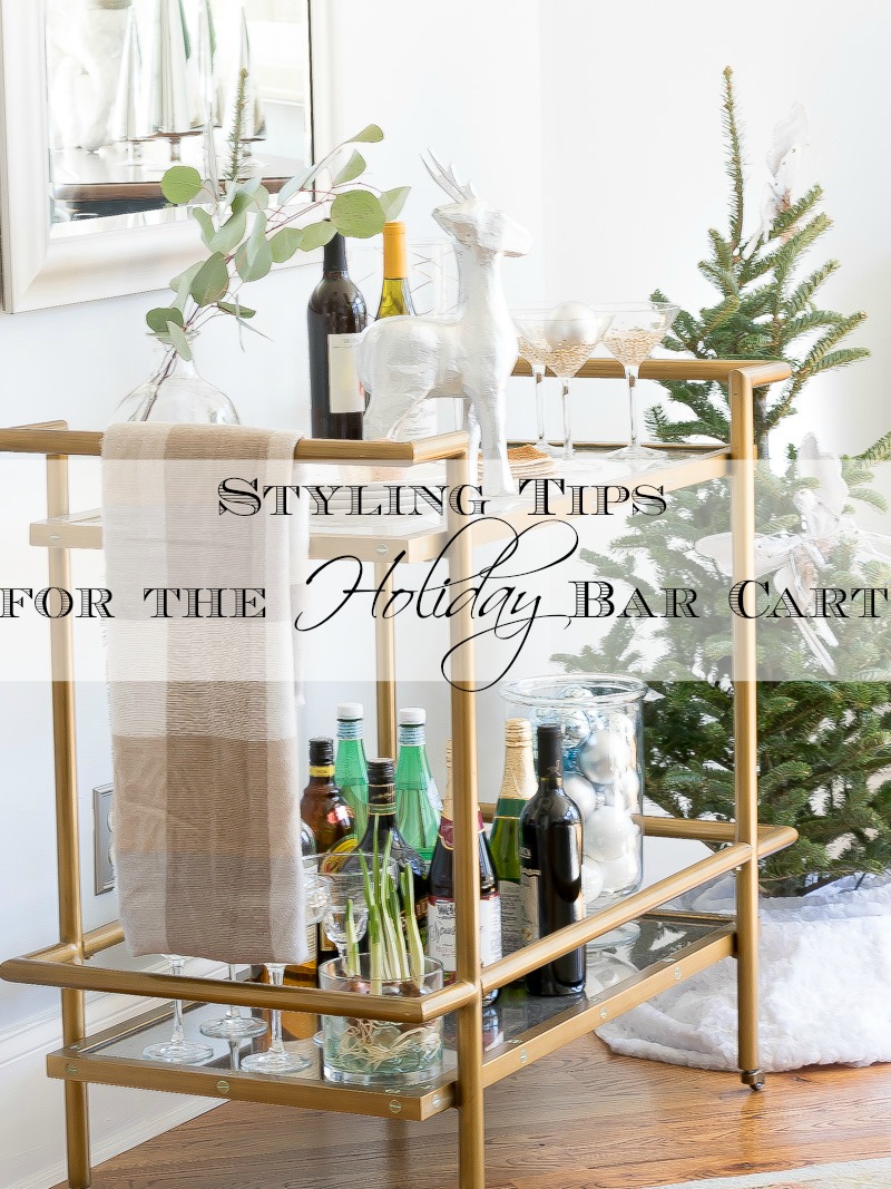 Christmas Bar Cart Decor - StyledJen