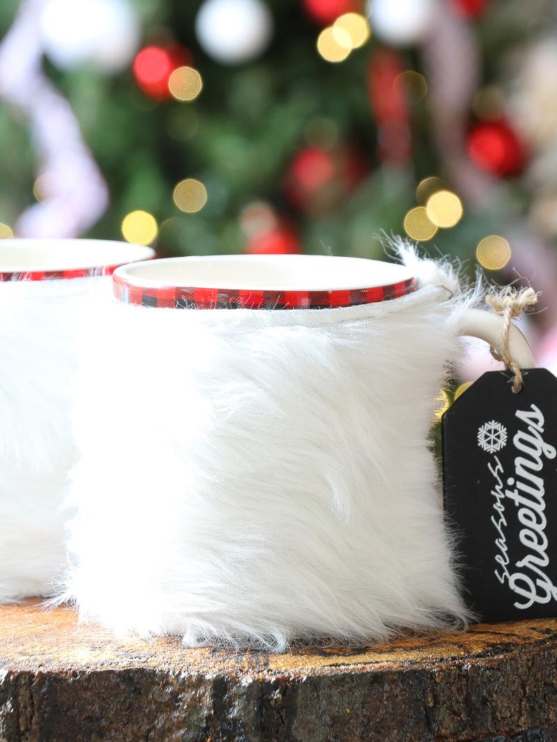 4 Holiday Ideas using White Fur Ribbon