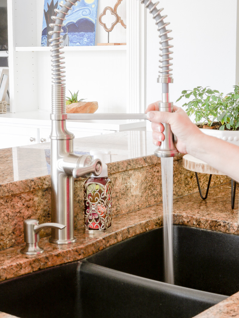  Kohler pull down faucet spray feature
