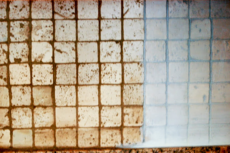 How to paint over your outdated back splash
