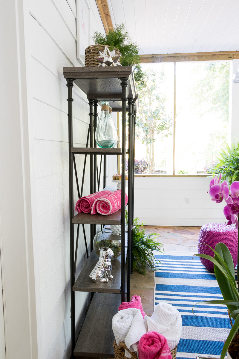 Screen Porch Reveal....with a pop of color