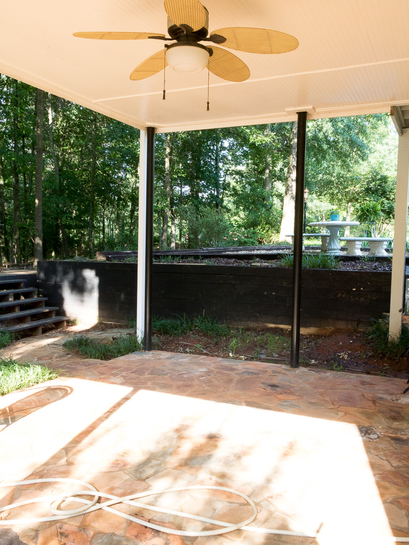 The construction phase of building a Screen Porch 