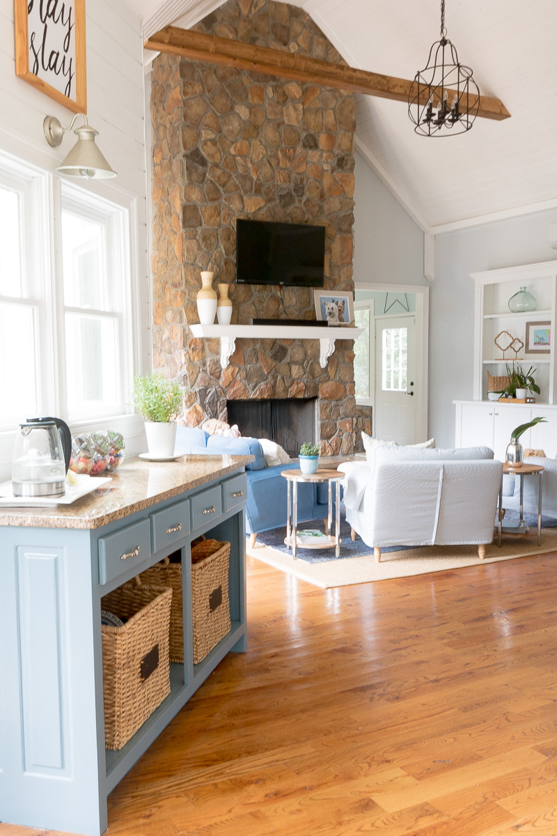 A gorgeous blue cabinet color and my latest update to the kitchen