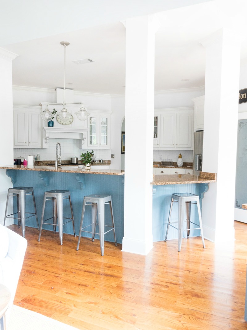 A gorgeous blue cabinet color and my latest update to the kitchen