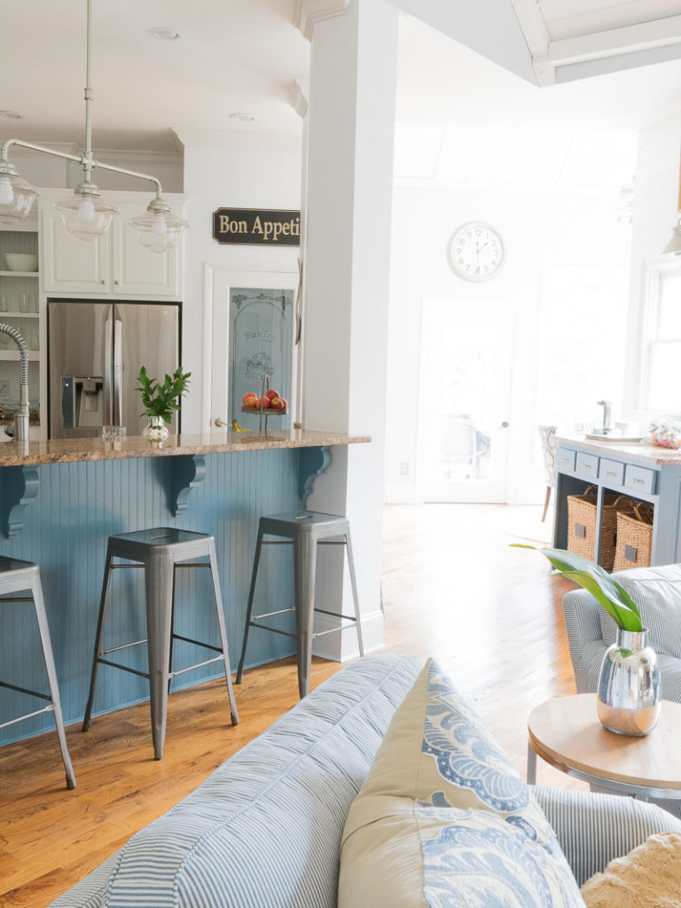 A gorgeous blue cabinet color and my latest update to the kitchen