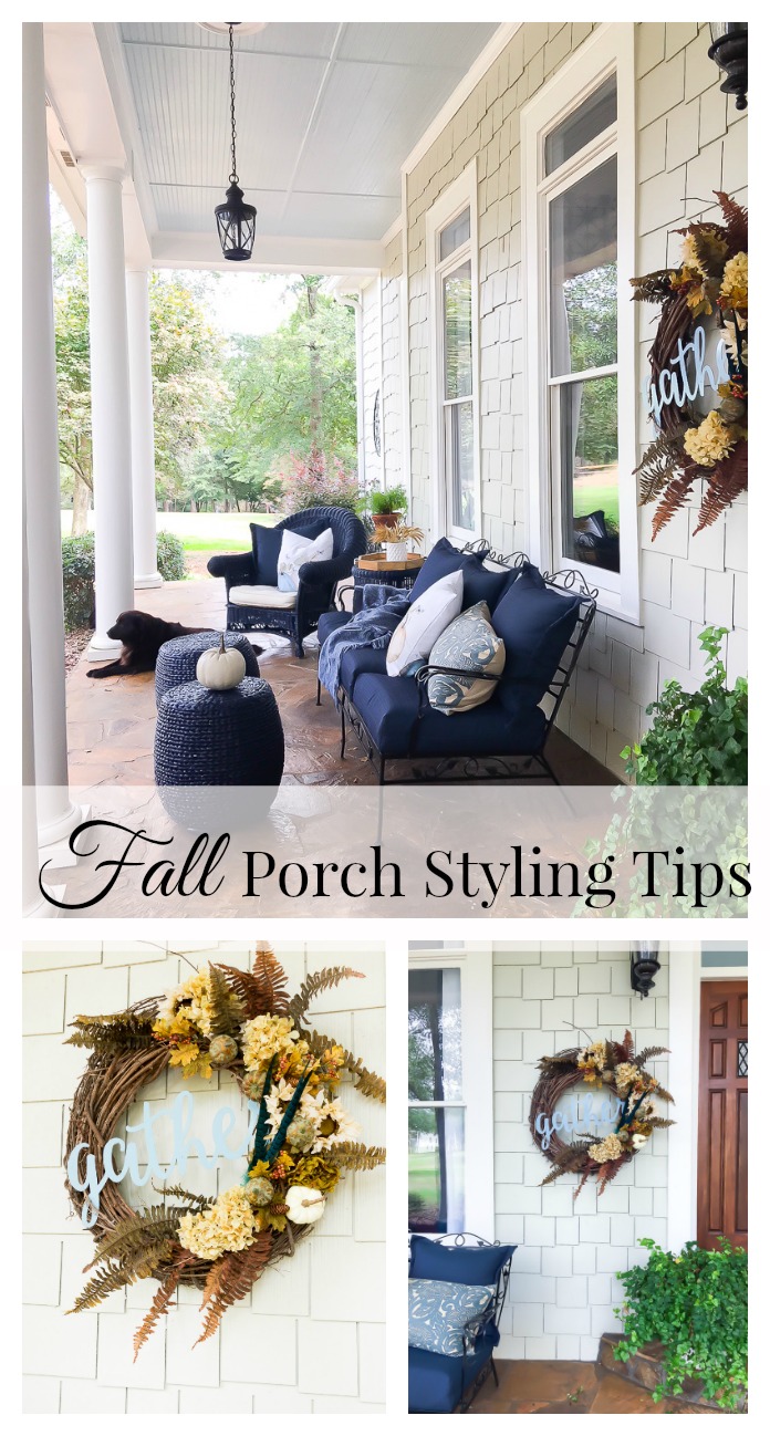 How to style your fall porch to match your wreath